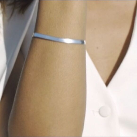 SterlingĀ SilverāSnakeāHerringboneāChaināBracelet - Picture 5 of 11